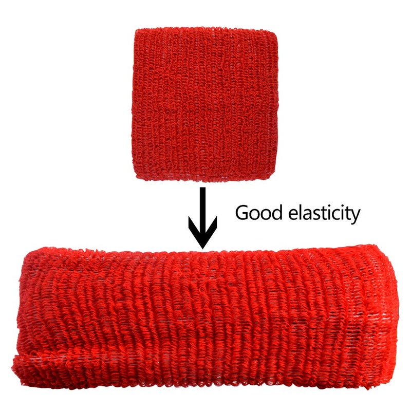 obmwang 18 Pieces Wrist Sweatbands Sports Wristbands Colorful Cotton Sweat Band for Men, Women and Teens, Suitable for Gym, Yoga, Football, and Other Sports - Image 5